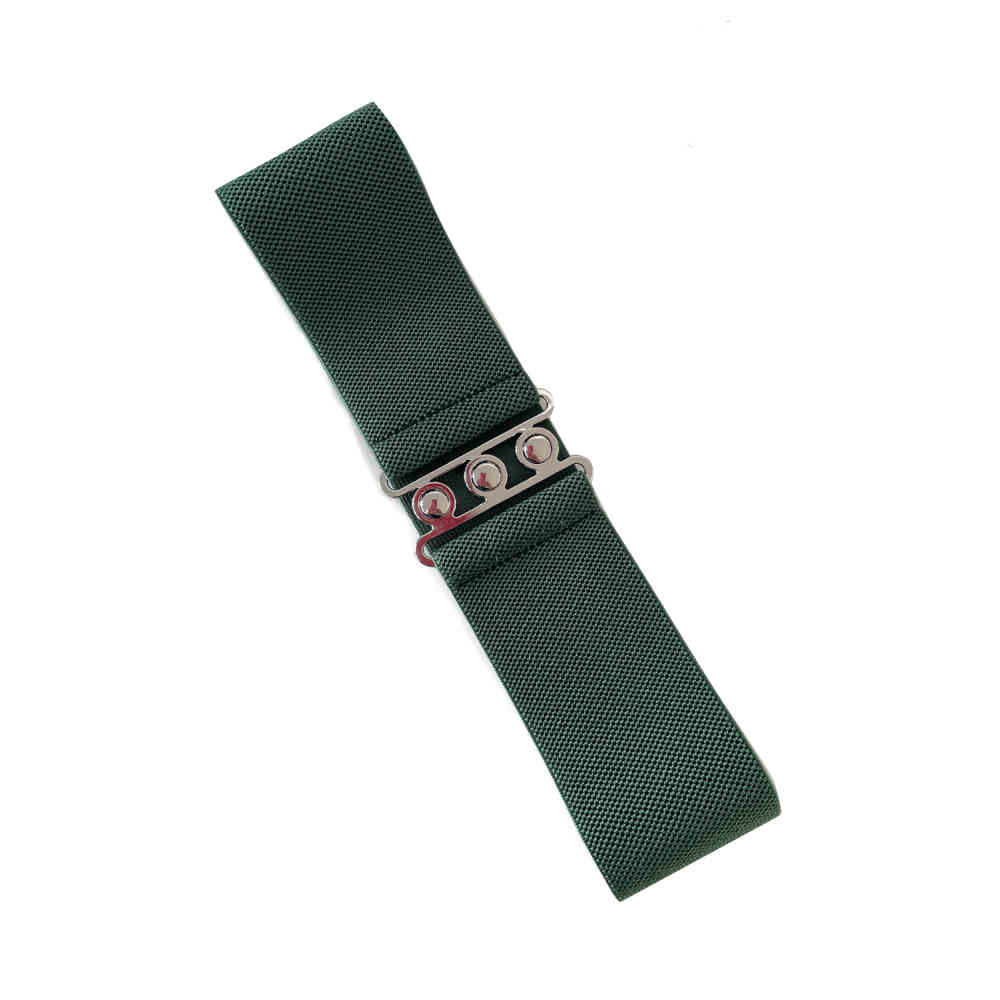Banned - Vintage Stretch Waist belt - Dark green